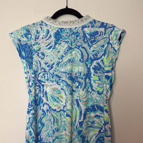 Lilly Pulitzer Zandra shift dress in the Bennet Blue Salty Seas print Size XS - Picture 11 of 12